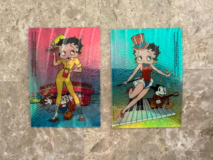 Betty Boop Pinups Complete Card Set + Nostalgia Chrome 1-5/Clear Chrome 1,4