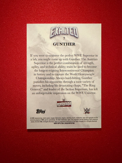 Gunther 2026 Topps Exalted WWE Black and White Signatures /25 + Base Lot