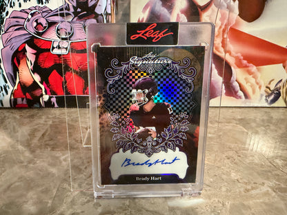 Brady Hart 2026 Leaf Signature Series Base Auto Purple Prismatic 1/1
