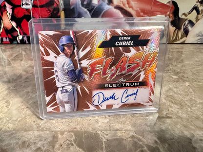 Derek Curiel 2026 Leaf Electrum Achromatic Flash Auto 2-Card Lot