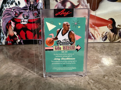 Jerry Stackhouse 2026 Leaf Signature Series 50s Auto Super Gold Prismatic 1/1
