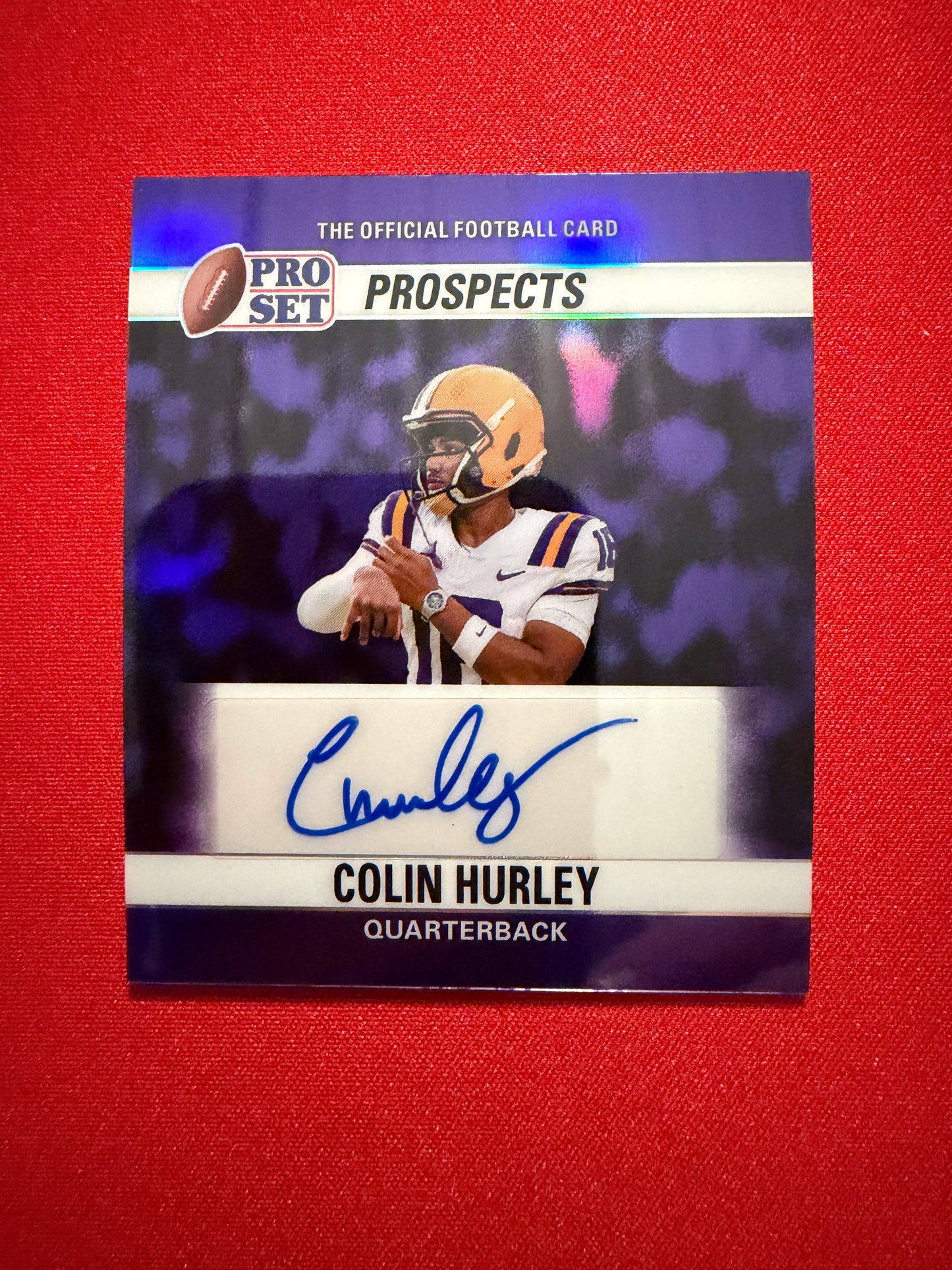 Colin Hurley 2026 Leaf Pro Set Metal 1990 Mini Auto Purple Prismatic 1/1