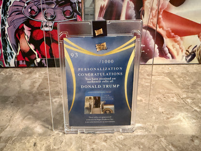 Donald Trump 2026 Pieces of the Past Personalization Jumbo Relic /1000 #93