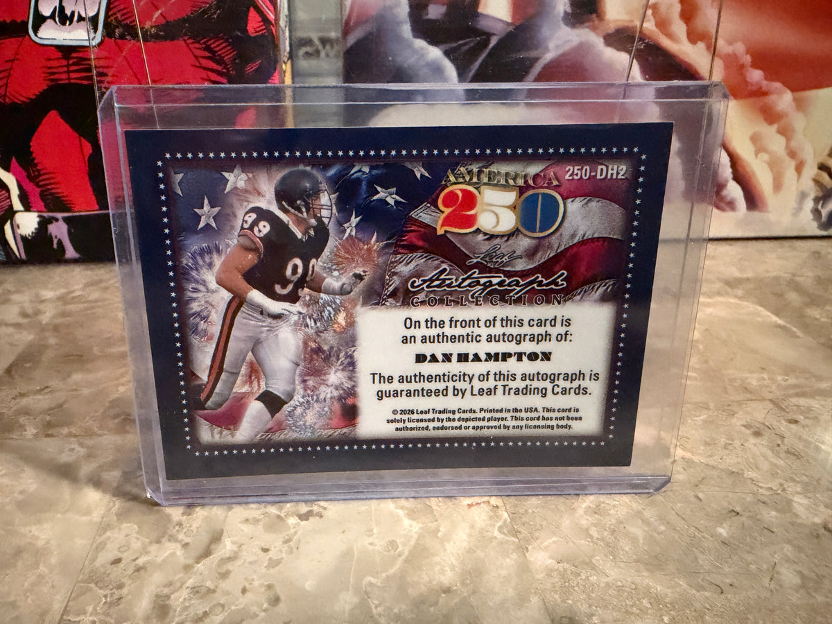 Dan Hampton 2026 Leaf Autograph Collection America 250 Auto Red Lava 1/1