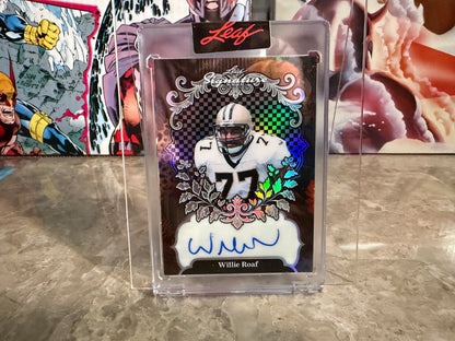 Willie Roaf 2026 Leaf Signature Series Sports Base Auto Silver Prismatic 1/1