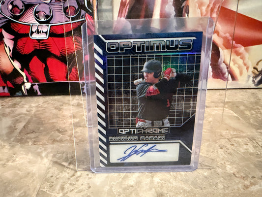 Rintaro Sasaki 2025 Leaf Optichrome Baseball Optimus Auto Blue 3/3