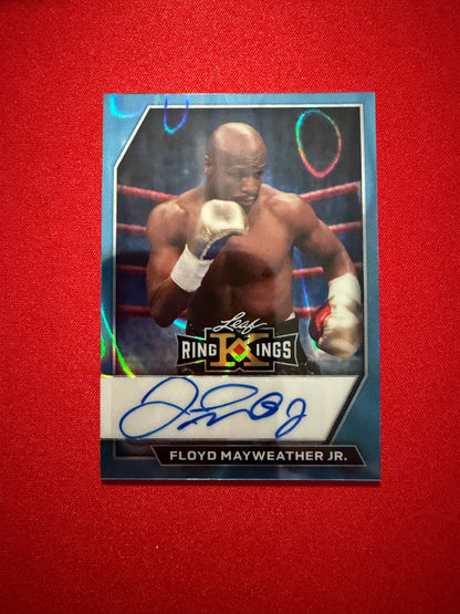 Floyd Mayweather Jr. 2026 Leaf Metal Ring Kings Base Auto Platinum Lava /8
