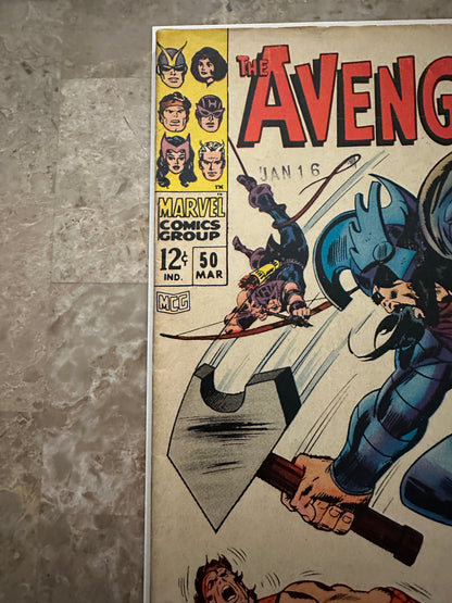 Avengers #50 FN- 5.5 (Marvel Comics 1968) - Nice copy for grade
