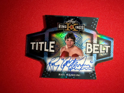 Ray Mancini 2026 Leaf Metal Ring Kings Title Belt Auto Blue /5