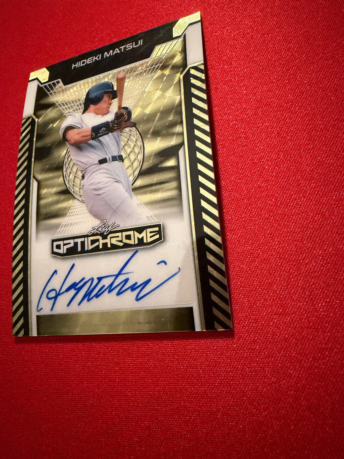 Hideki Matsui 2025 Leaf Optichrome Baseball Base Auto Gold Super Prismatic 1/1