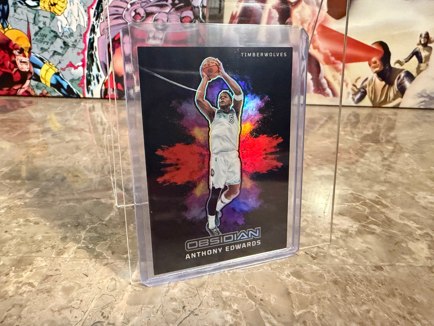 Anthony Edwards 2024-25 Panini Obsidian Basketball Black Color Blast SSP