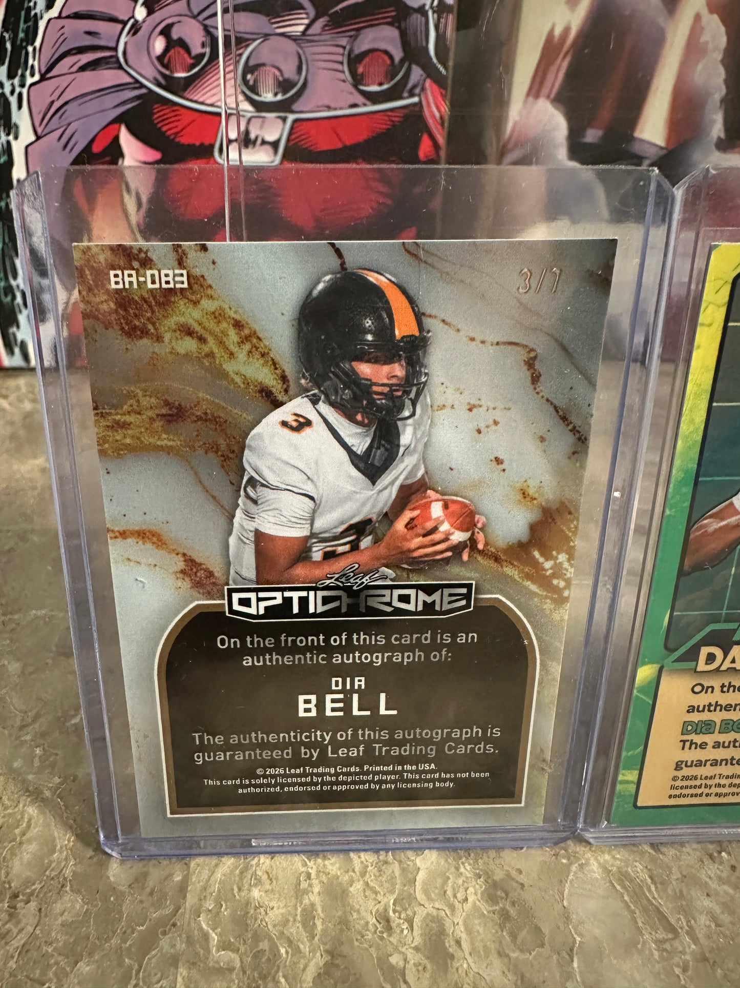 Dia Bell 2026 Leaf Optichrome Purple AUTO /7 & Leaf Metal Silver /12 Texas QB Lot