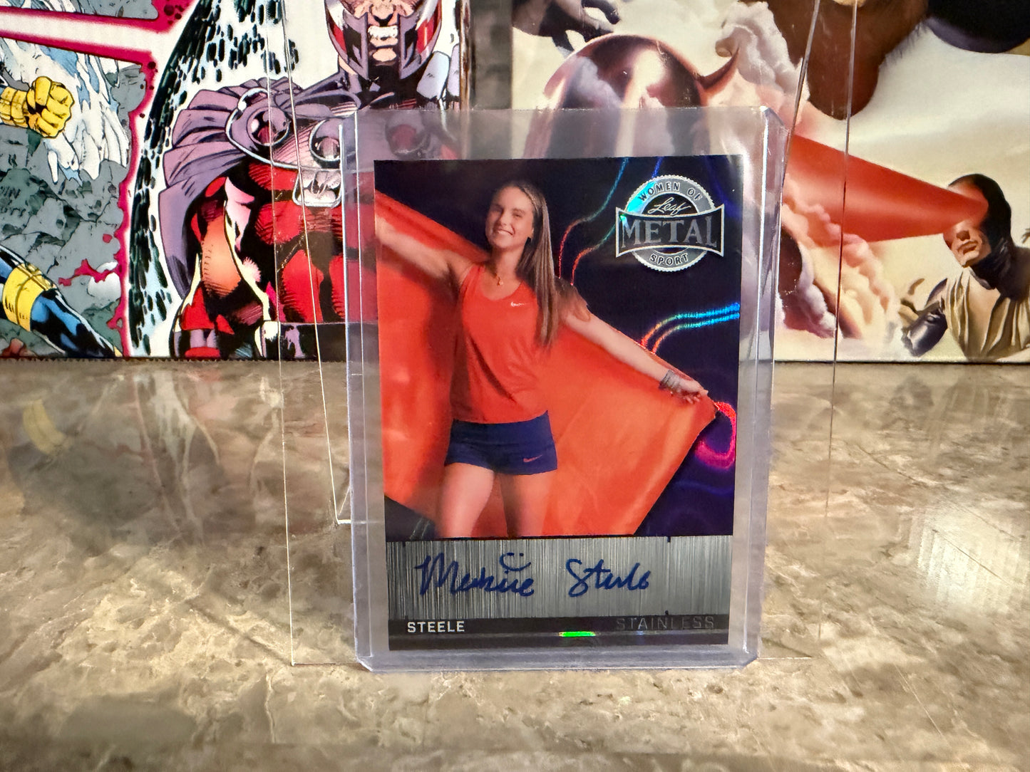 Makenzie Steele 2026 Leaf Metal Women Of Sport Stainless Auto Lava 1/1