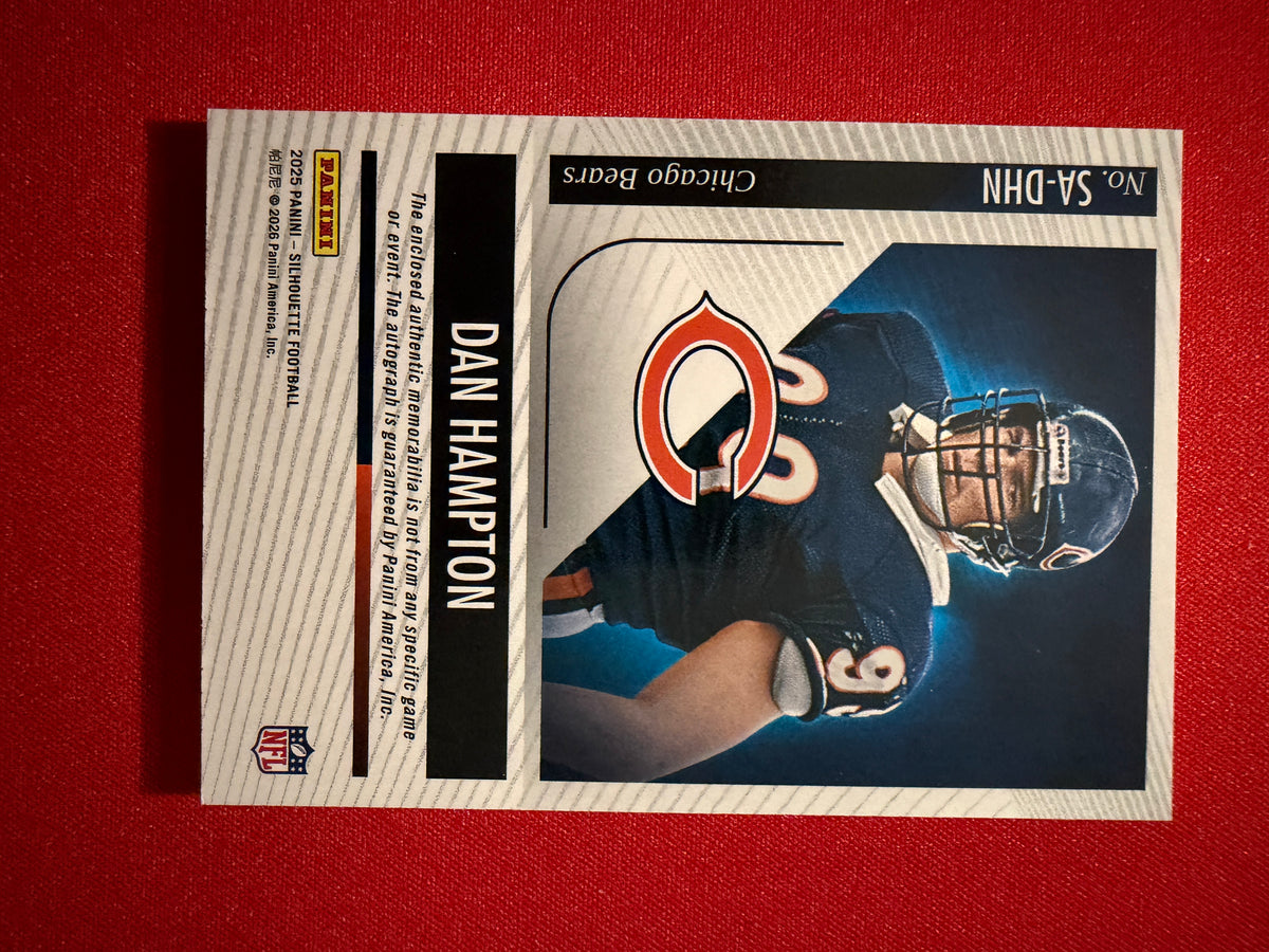 Dan Hampton 2025 Panini Silhouette Football Silhouette Autographs Patch /199