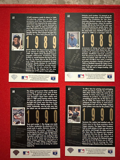 1993 Upper Deck 5TH ANNIVERSARY Complete Insert Set 1-15 - Griffey/Ryan