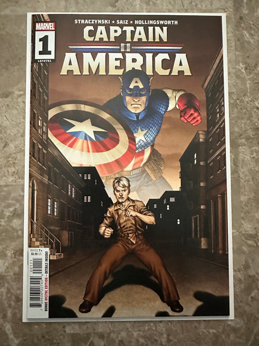 Captain America #1 NM- 9.2 (2023 Marvel Comics)