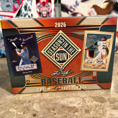 2026 Leaf Seasons In The Sun Baseball Hobby Box