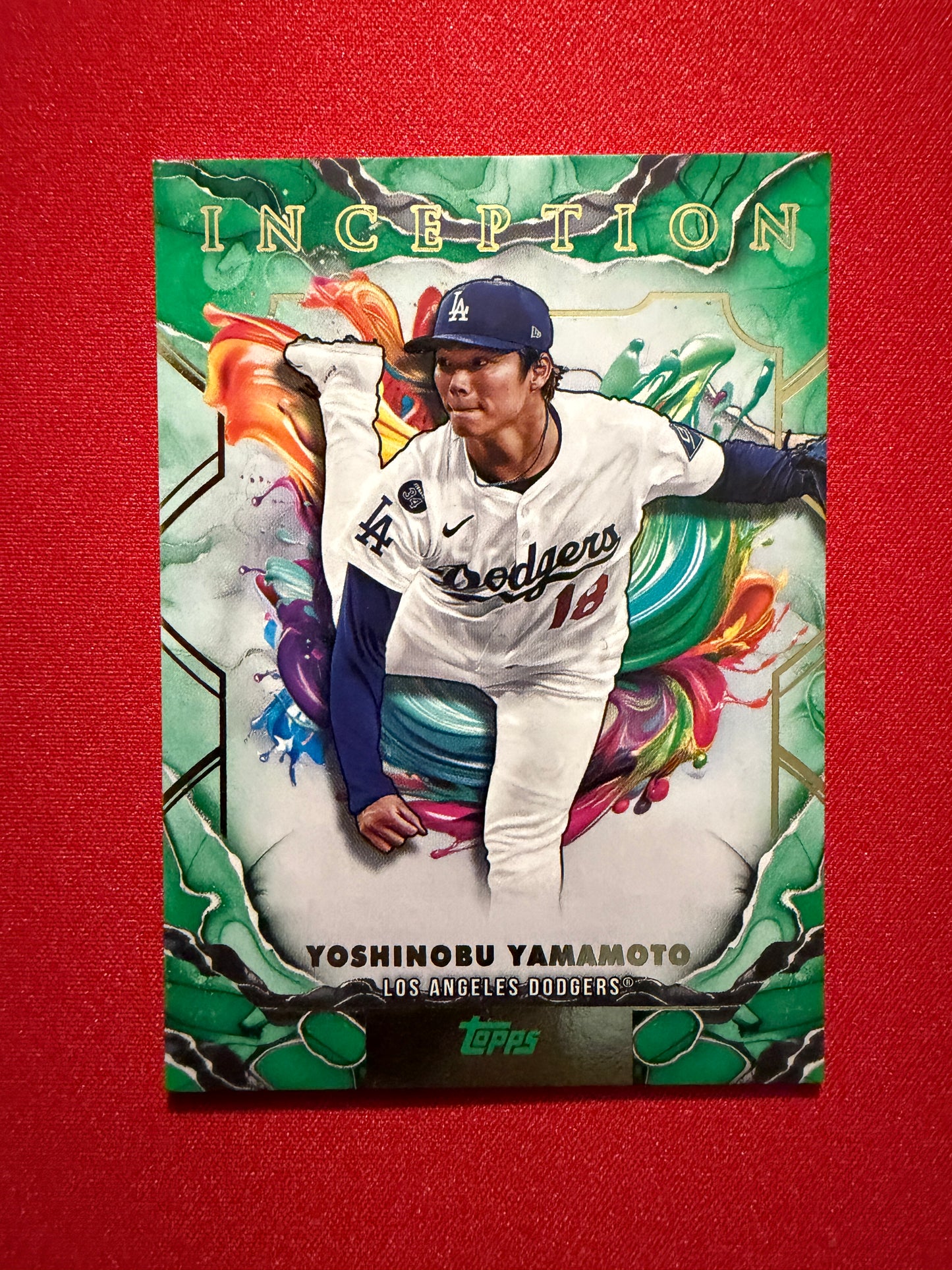 2025 Topps Inception Yoshinobu Yamamoto Green Parallel