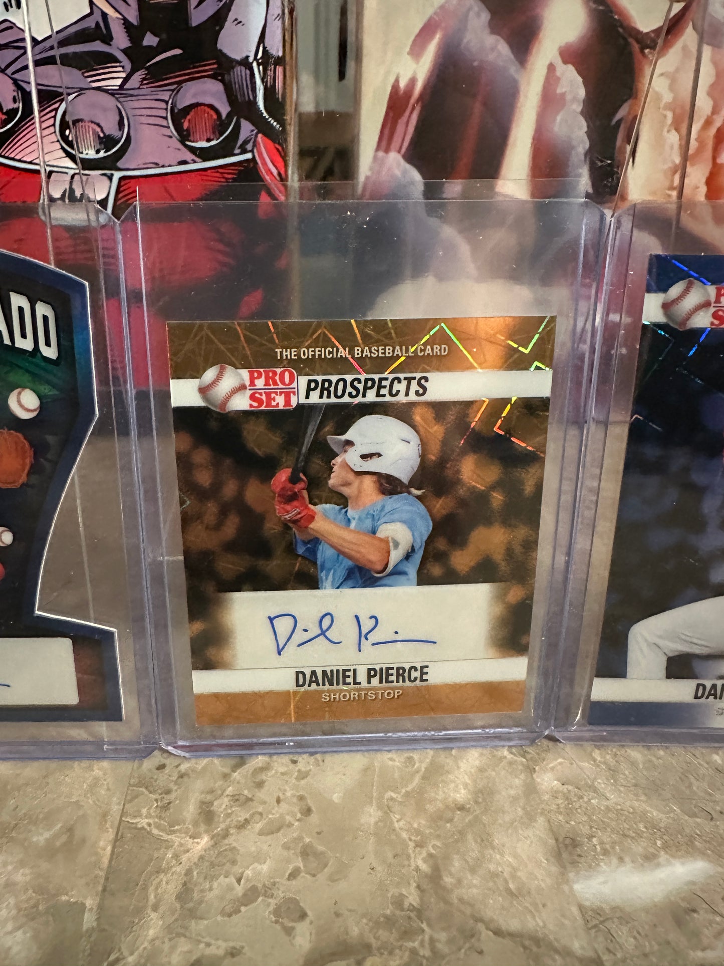 Daniel Pierce 2026 Pro Set Metal 1/1 Gold AUTO, /5 & /6 RWB Lazer Lot - Rays