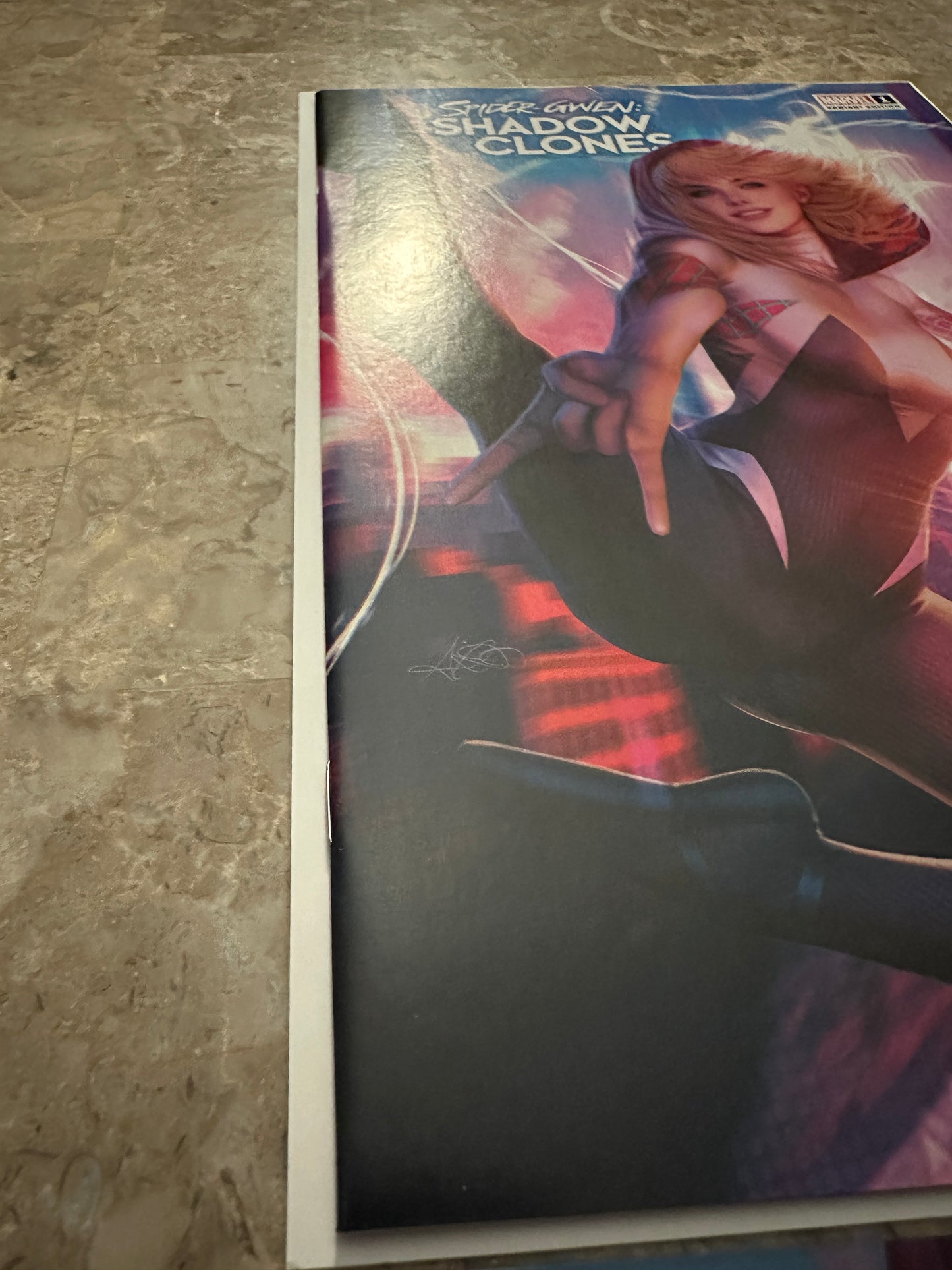 Spider-Gwen Shadow Clones #1 MegaCon Ariel Diaz Variant w/ COA VF (2023 Marvel)
