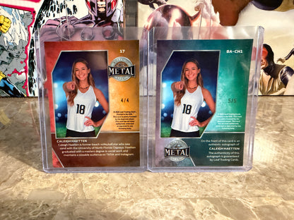 Caleigh Haetten 2026 Leaf Women of Sport Base Auto 2-Card Bookend Lot