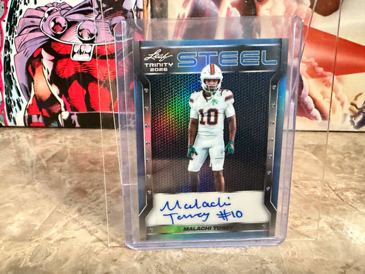 Malachi Toney 2026 Leaf Trinity Football Steel Auto Platinum 1/1