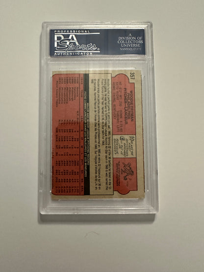 Woodie Fryman #357 PSA Graded Mint 9 (MC) (1972 O-Pee-Chee)