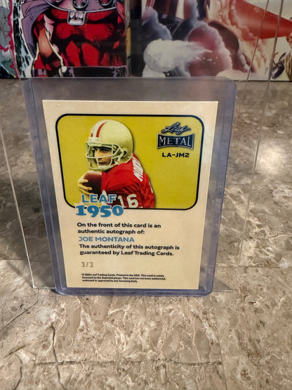2026 Leaf Metal Football Joe Montana 1950 Green Prismatic 3/3