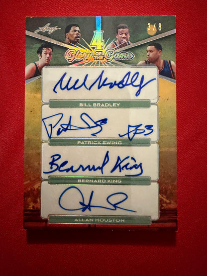 Ewing Bradley King Houston 2025 Leaf Glory of the Game 4 Glory Auto /8