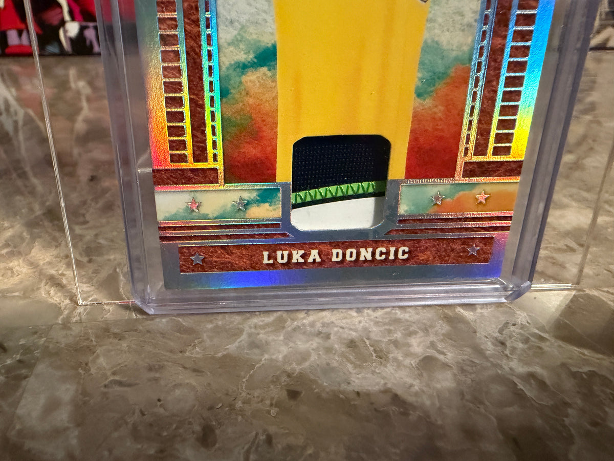 Luka Doncic 2025 Leaf Glory of the Game Basketball Game Used Patch Number /25