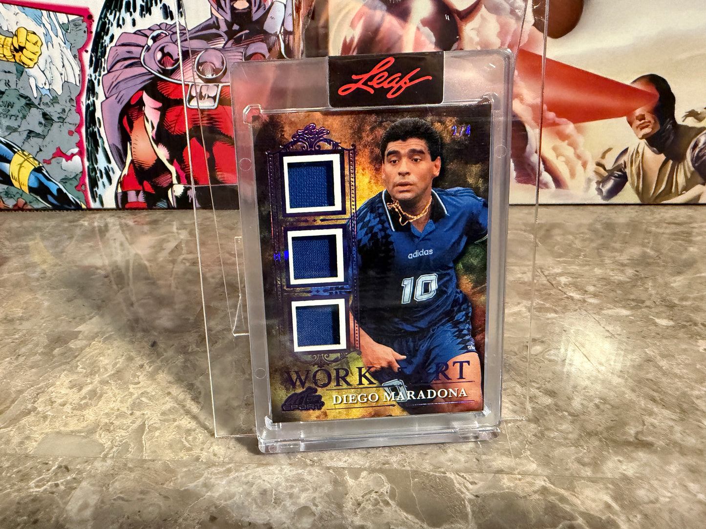 Diego Maradona 2026 Leaf Art of Sport Work of Art Tri-Patch /4