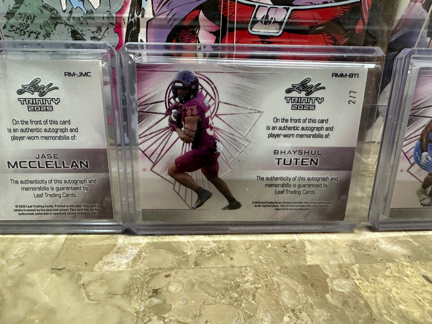 Omarion Hampton Mitchell Bhayshul Tuten McClellan RPA Lot 2025 Leaf Trinity RC