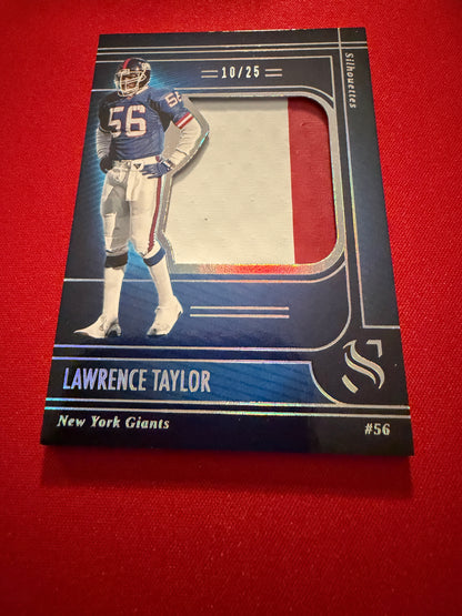 Lawrence Taylor 2025 Panini Silhouette Football Silhouettes Multicolor Patch /25