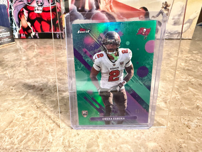 2025 Topps Finest Football Emeka Egbuka Common Green /75 RC #24