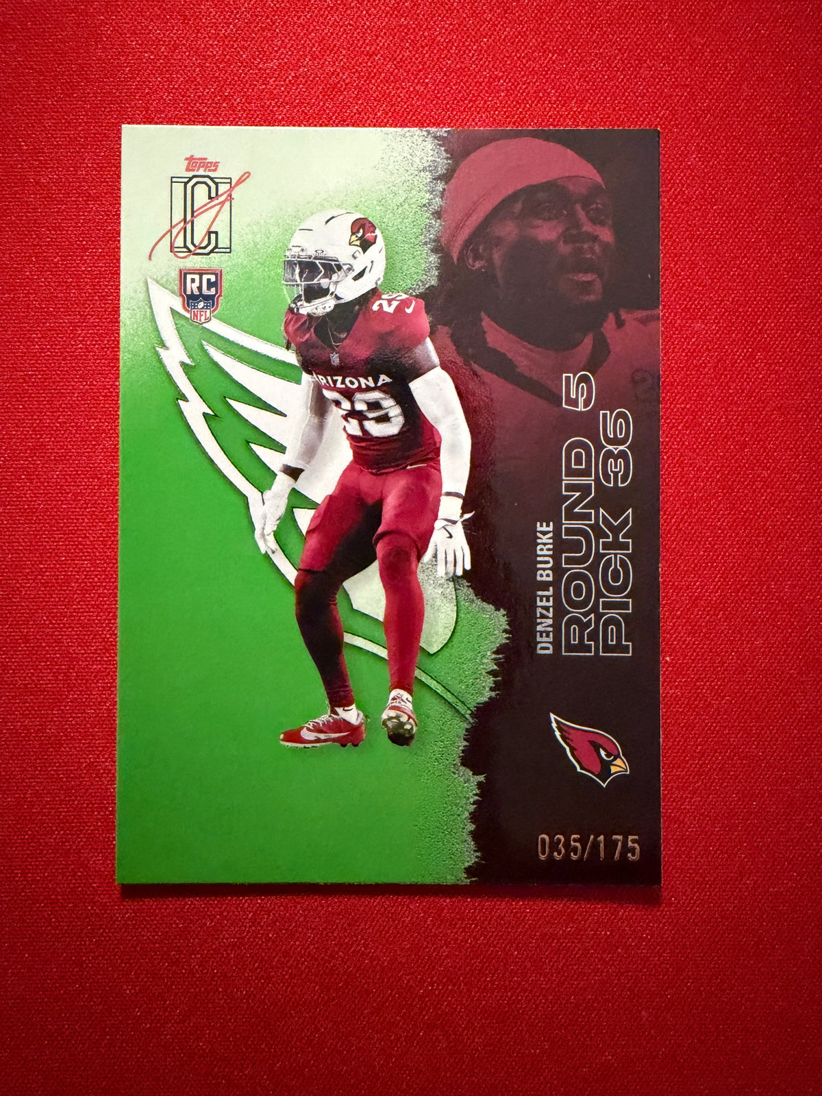 Denzel Burke 2025 Topps Signature Class Football Green /175 #165