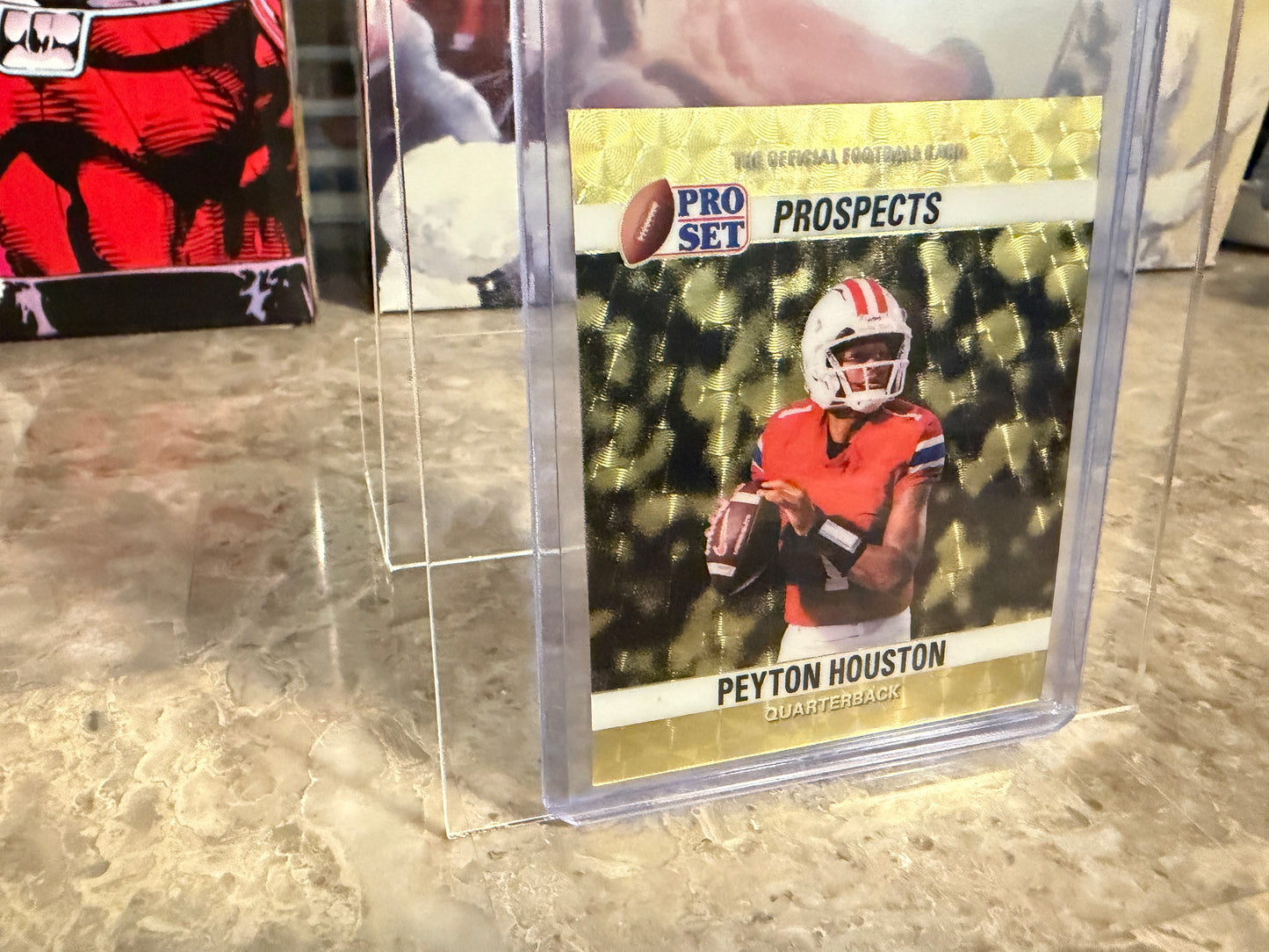 Peyton Houston 2026 Leaf Pro Set Metal 1990 Mini Super Gold Prismatic 1/1
