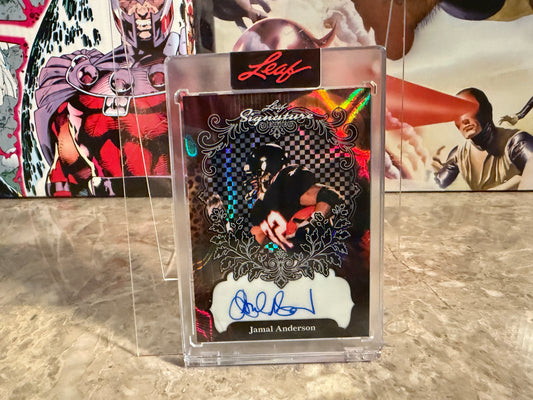 Jamal Anderson 2026 Leaf Signature Series Base Auto Black Team Color Match 1/1