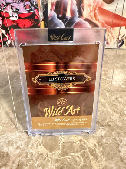 Eli Stowers 2026 Wild Card Wild Art 1/1 Gold Vinyl Auto 2-Card Lot