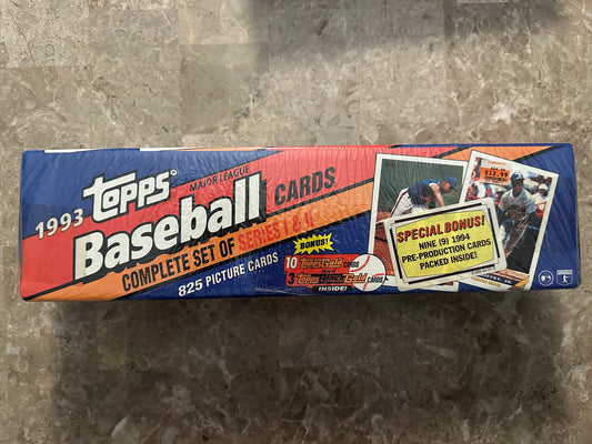 1993 Topps Baseball Complete Set Series 1 and 2 Factory Sealed - Jeter Rookie