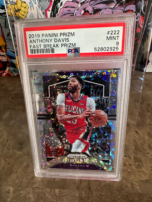Anthony Davis #222 PSA 9.0 Mint (2019 Panini Prizm) - Fast Break Prizm