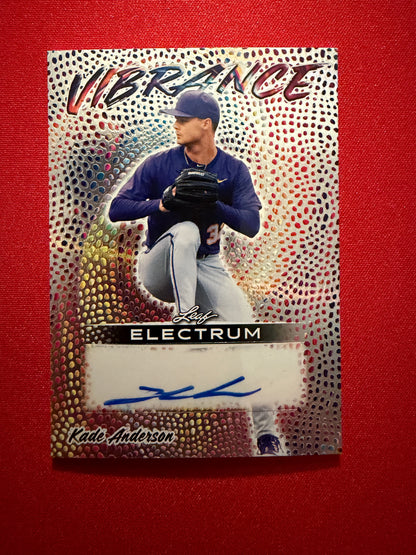 2026 Leaf Electrum Baseball Kade Anderson Vibrance Auto /3