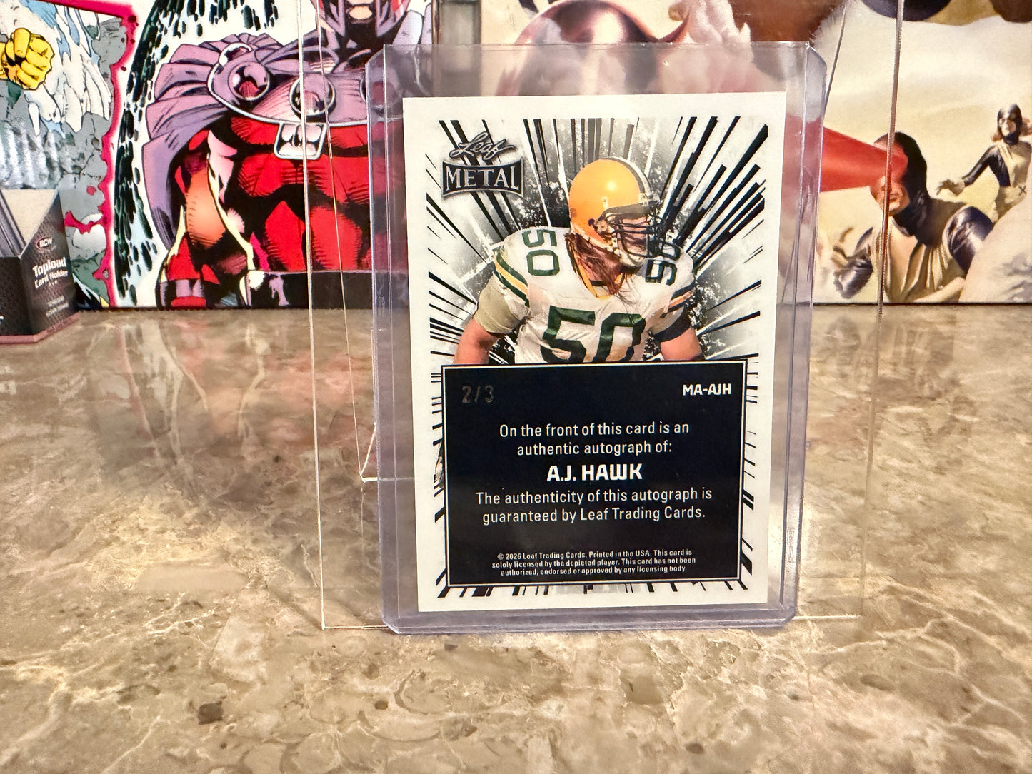 2026 Leaf Pro Set Metal AJ Hawk On-Card Auto Kaleidoscope 2/3