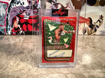 Conor McGregor 2026 Leaf Signature Series 50s Series Auto Red Flood Super 1/1