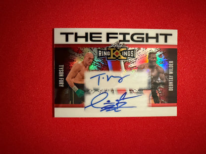 Tyson Fury Deontay Wilder 2026 Leaf Metal Ring Kings The Fight Dual Auto Red /4