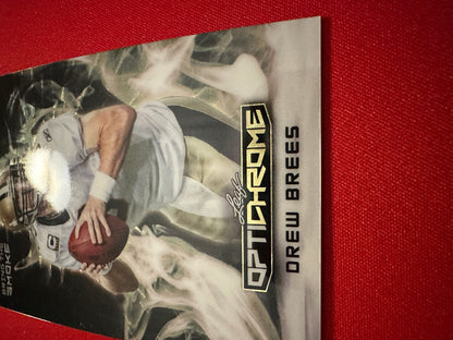 Drew Brees 2026 Leaf Optichrome Bring the Smoke 1/1 Super Prismatic Color Match
