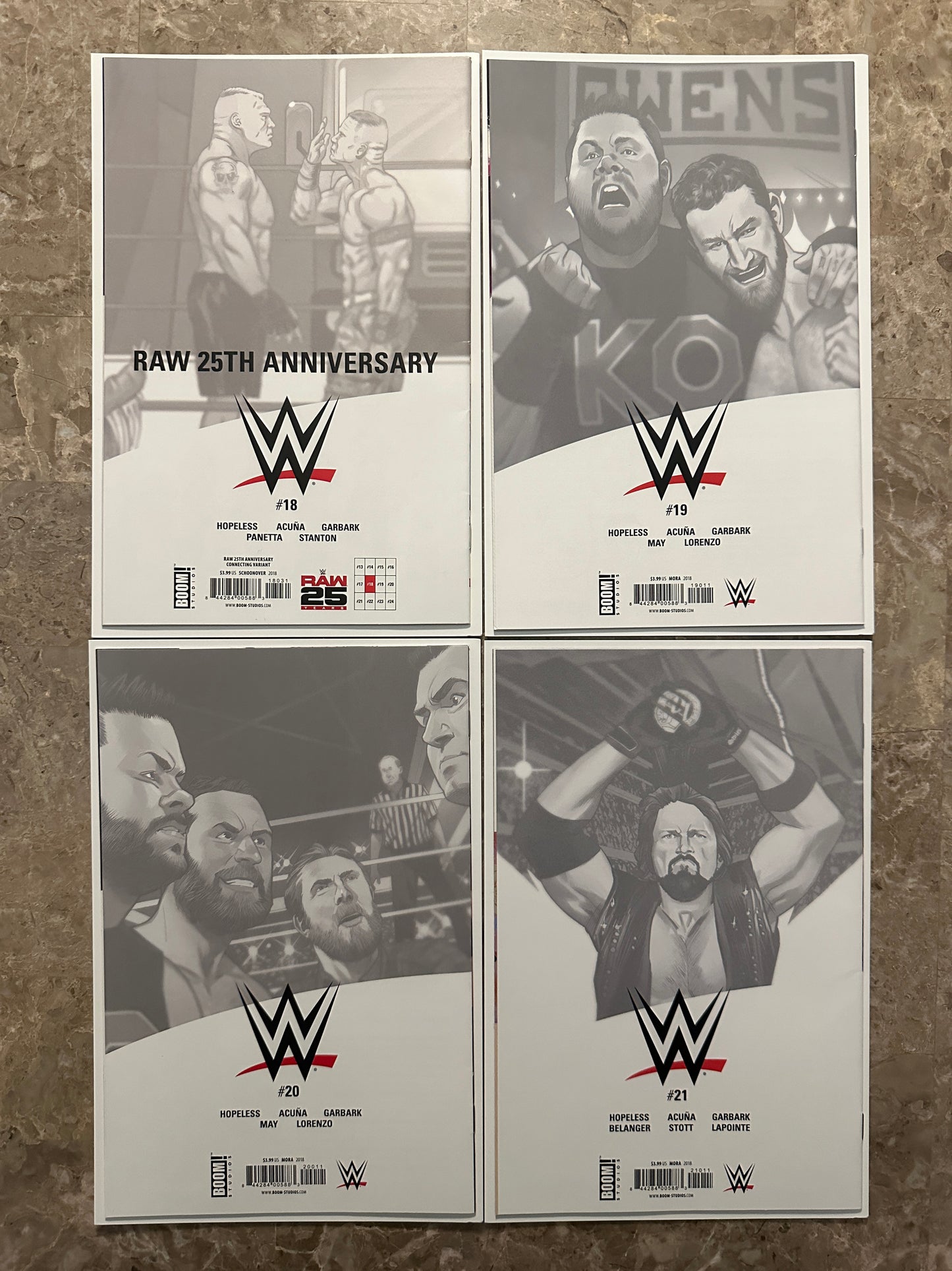 WWE #1-7,9-15,17-25 Near Full Run of 24 Higher Grade (Boom 2019)