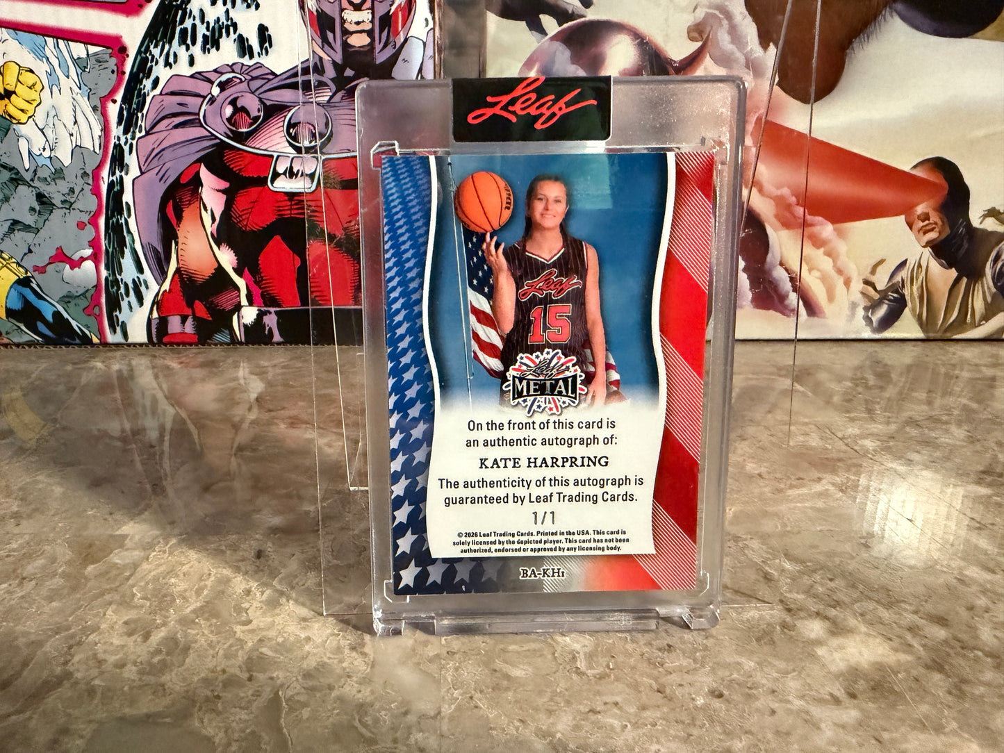 Kate Harpring 2026 Leaf Metal Independence Day Base Declaration Auto Black 1/1