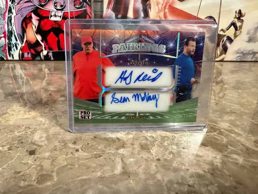 2026 Leaf Pro Set Metal Andy Reid Sean McVay Pure Pairings Rare Dual Auto Super Bowl /8