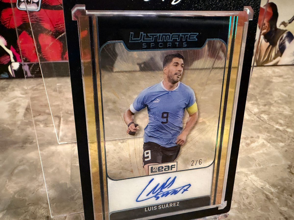 Luis Suarez 2026 Leaf Ultimate Sports Gold Leaf Signatures Clear Auto /6