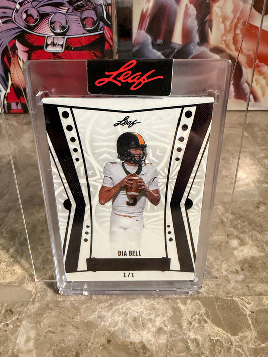 2026 Leaf Spectacular Football Base Dia Bell Black Holo 1/1